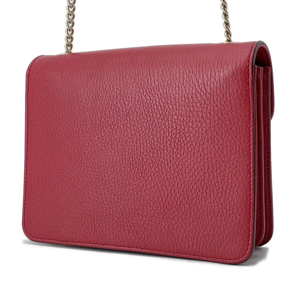 Gucci Shoulder Interlocking Red Bag GG Chain